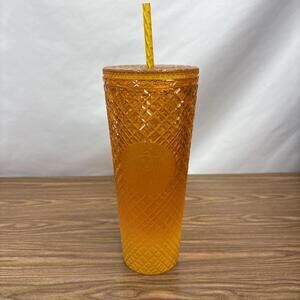 Starbucks 24 oz Orange Mango Ombre Jeweled Venti Tumbler Cold Cup